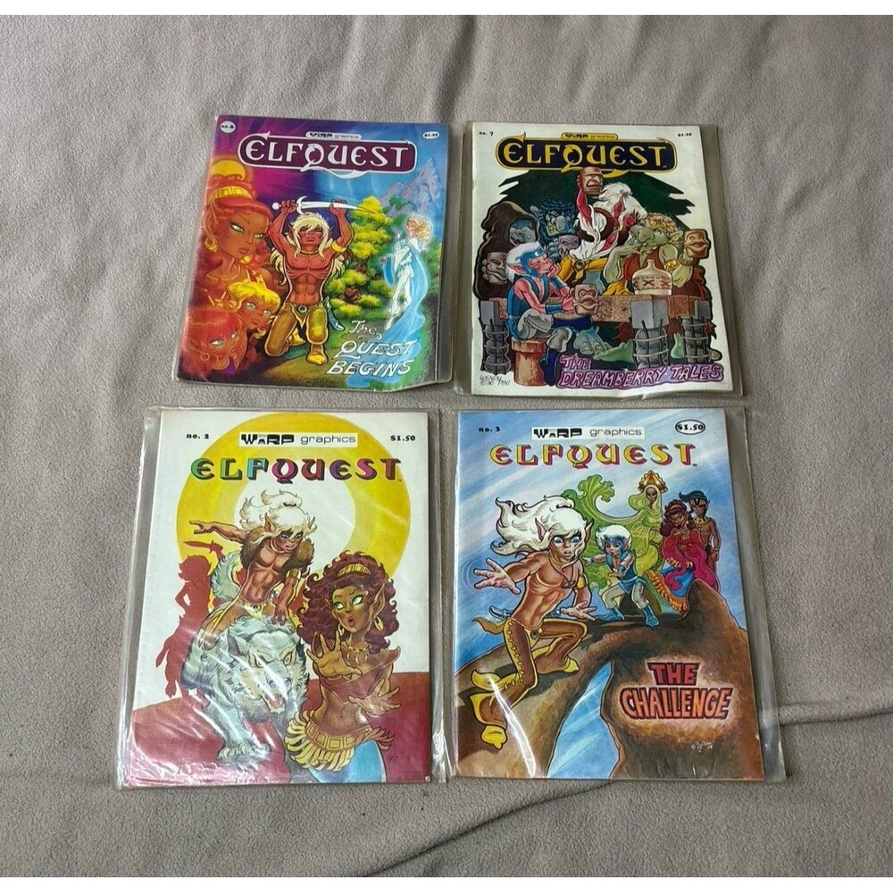 Lot of 4 Elfquest 2 3 6 7 Comic Book Softcover Warp Graphics